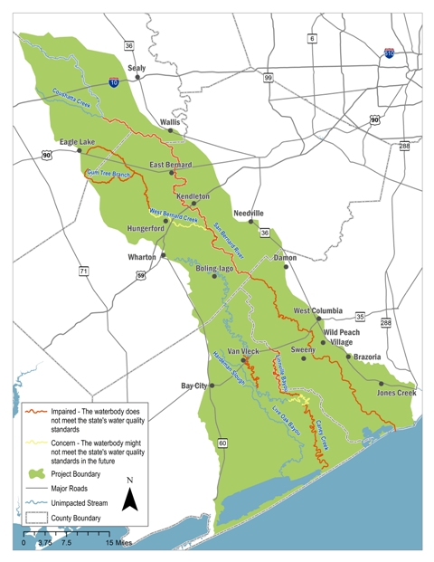 Brazos-Colorado Coastal Basin Map