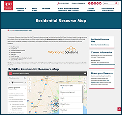 H-GAC Residential Resource Map page screenshot